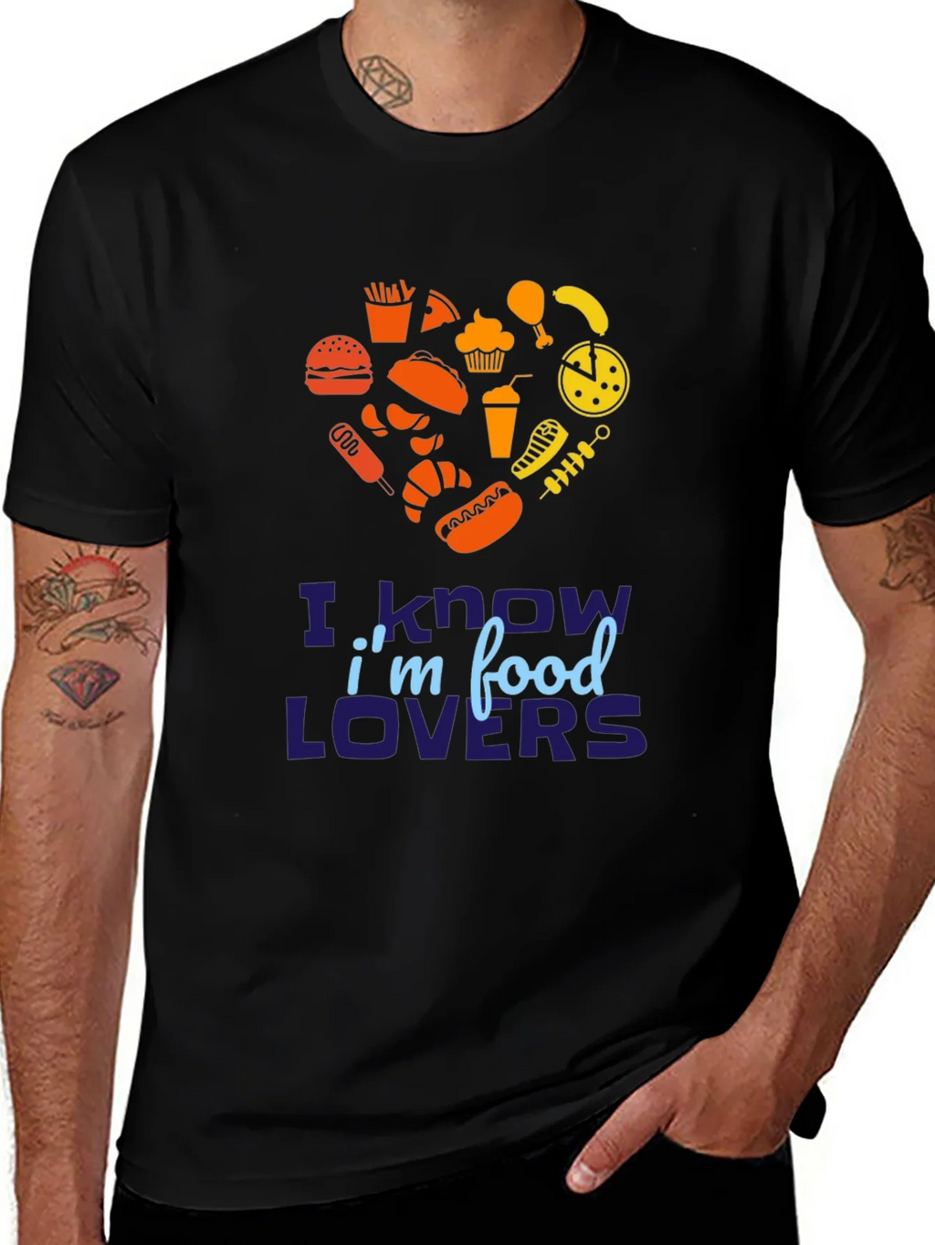Food Lover Graphic Tee - Heart Shaped Fast Design product image 1