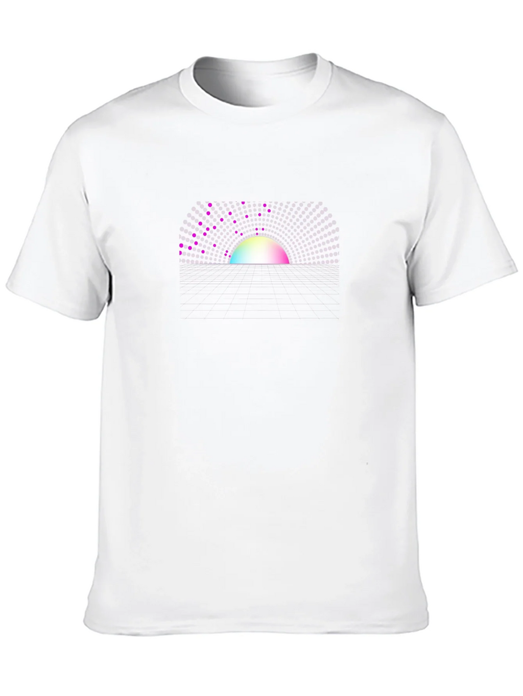 Abstract Sunset Graphic Tee - Black Crew Neck T-Shirt product image 9