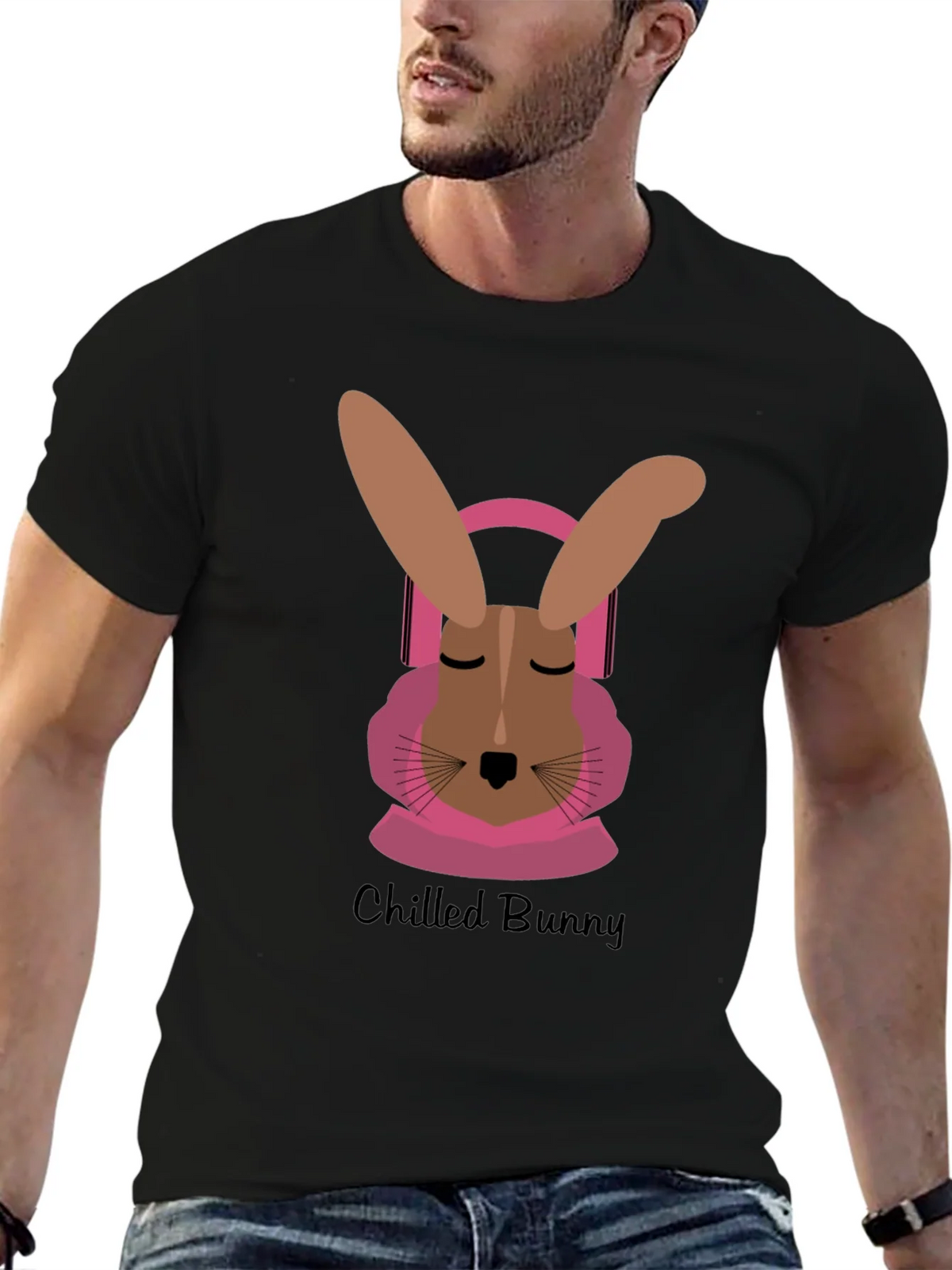 Chilled Bunny T-Shirt: Relaxed Comfort & Unique Style product image 6