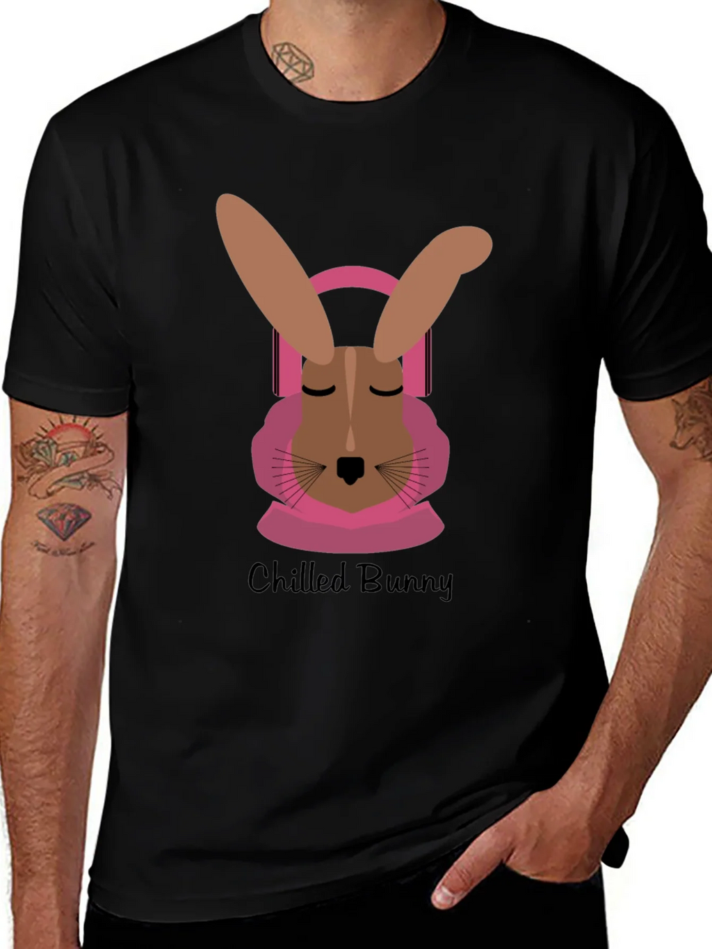 Chilled Bunny T-Shirt: Relaxed Comfort & Unique Style product image 1
