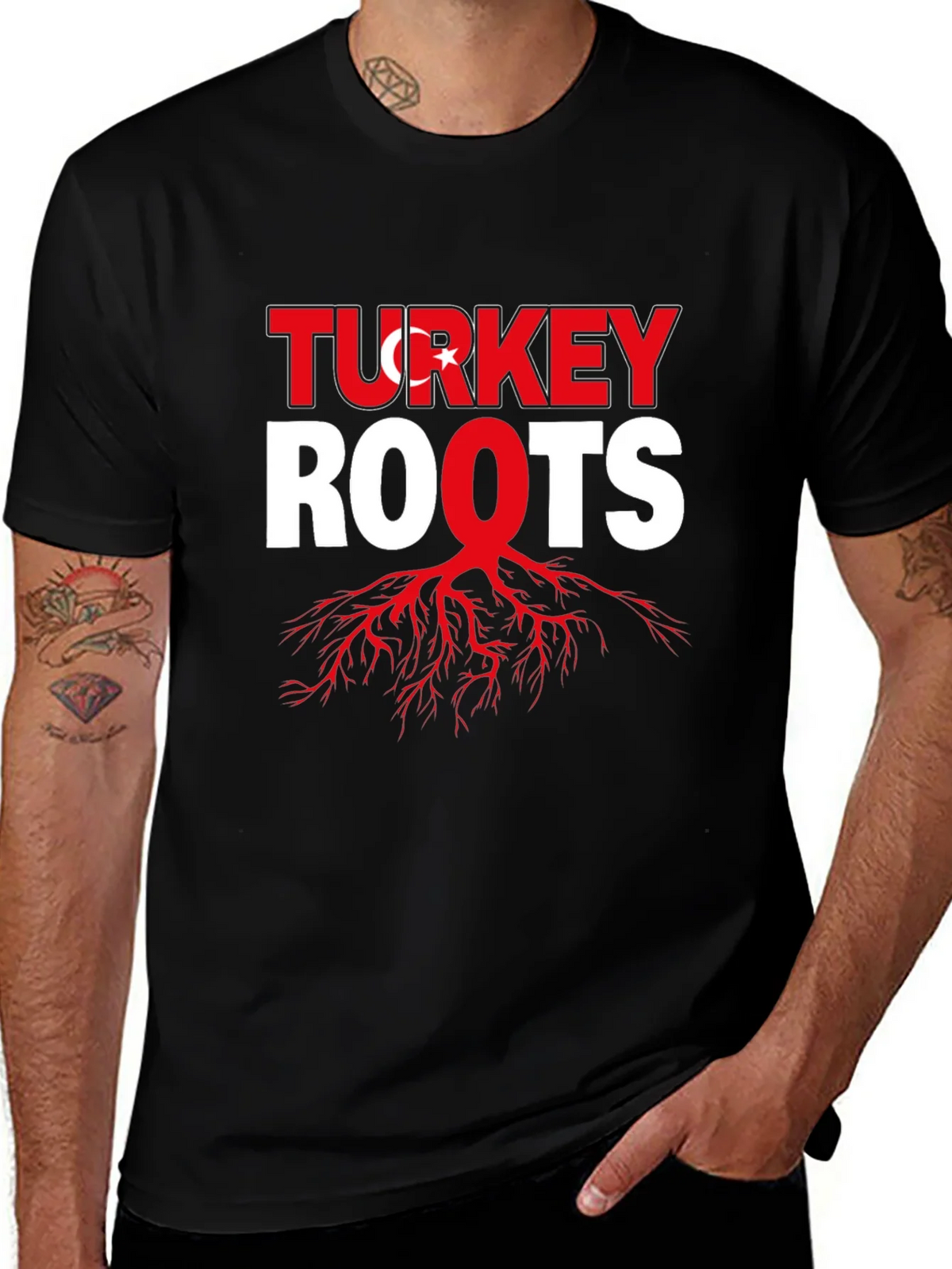 Turkey Roots Graphic Tee - Black product image 1