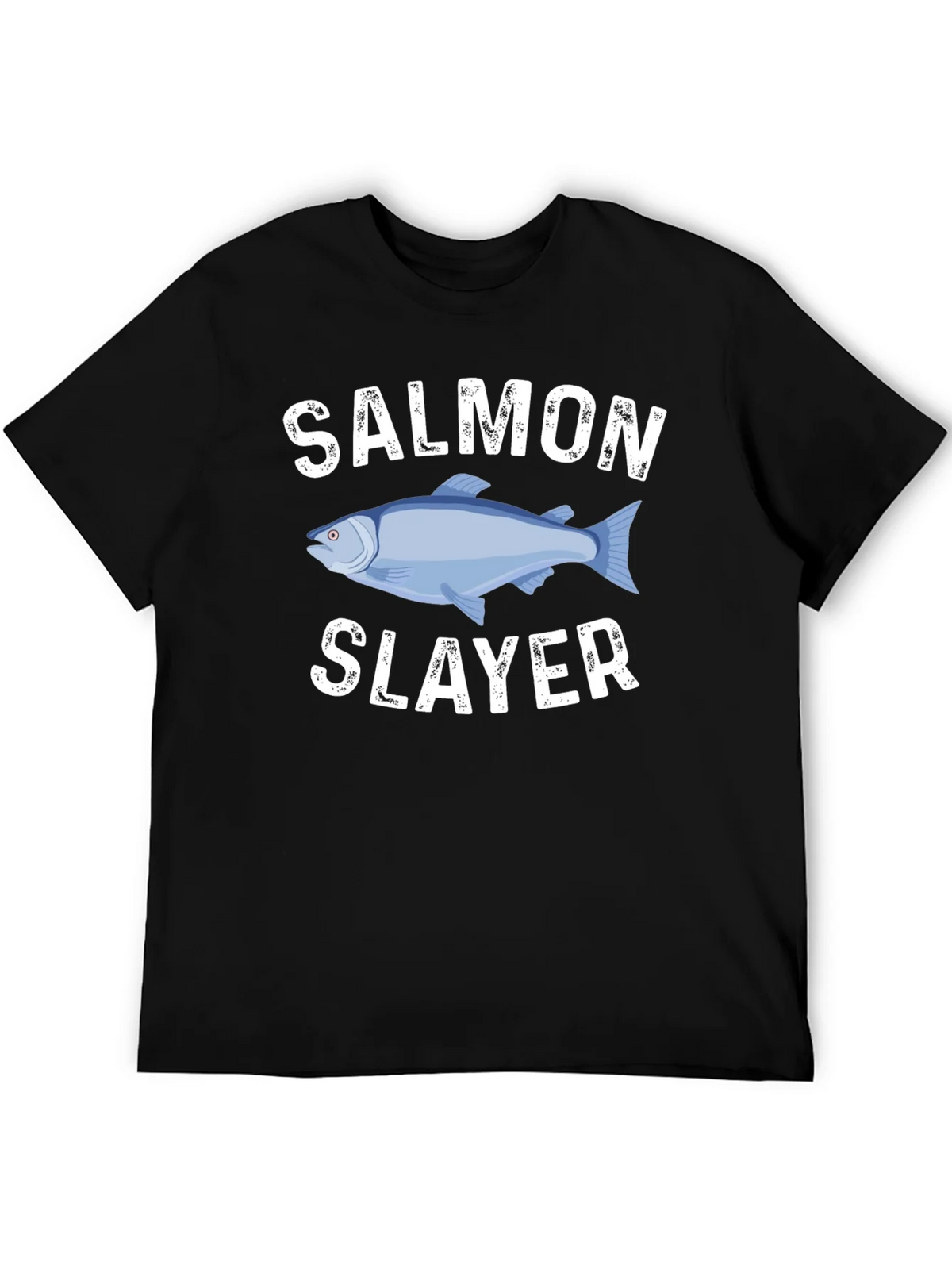 Salmon Slayer Graphic Tee - Fishing Humor T-Shirt product image 5