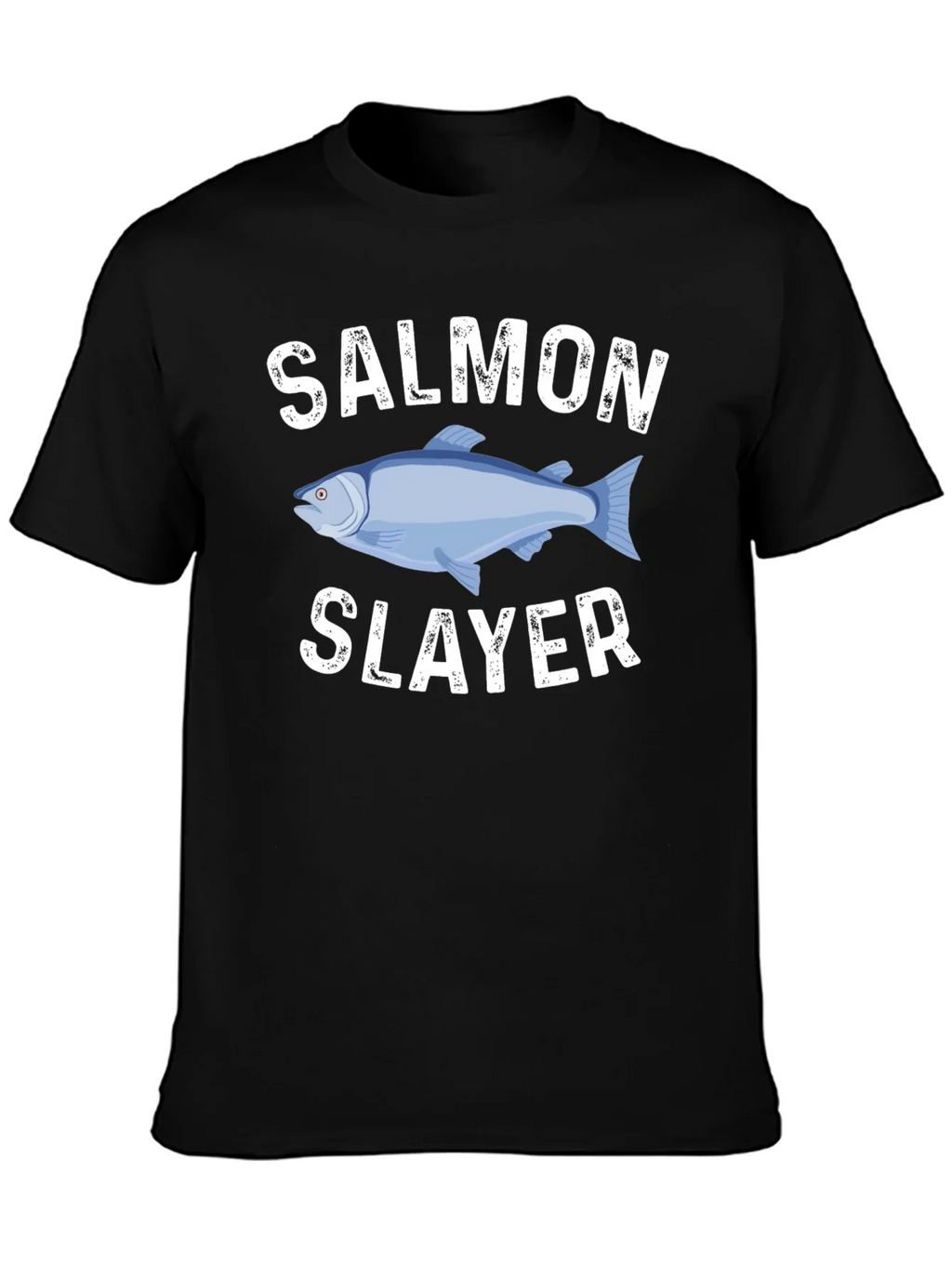 Salmon Slayer Graphic Tee - Fishing Humor T-Shirt product image 3