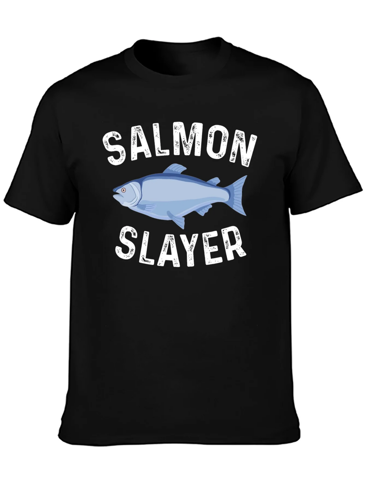 Salmon Slayer Graphic Tee - Fishing Humor T-Shirt product image 3