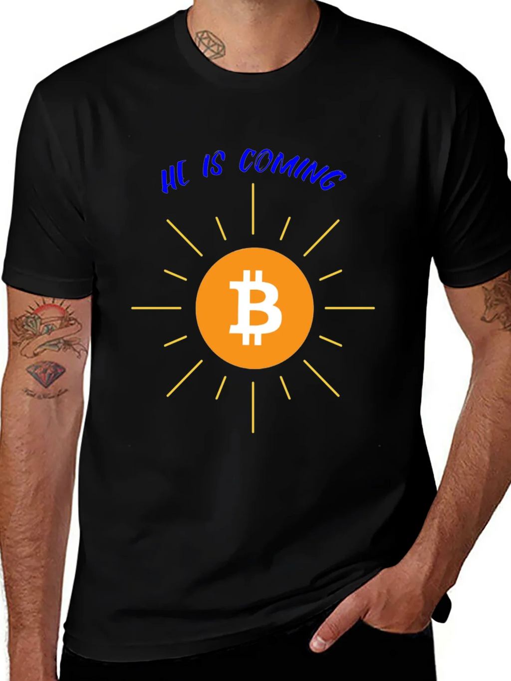 Bitcoin is Coming Graphic Tee - Crypto T-Shirt product image 1