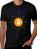 Bitcoin is Coming Graphic Tee - Crypto T-Shirt product image 1