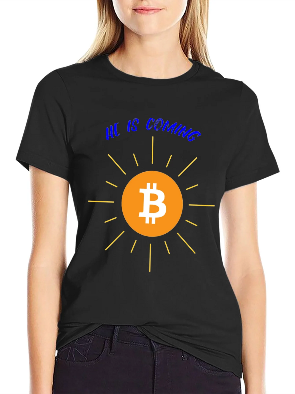 Bitcoin is Coming Graphic Tee - Crypto T-Shirt product image 2