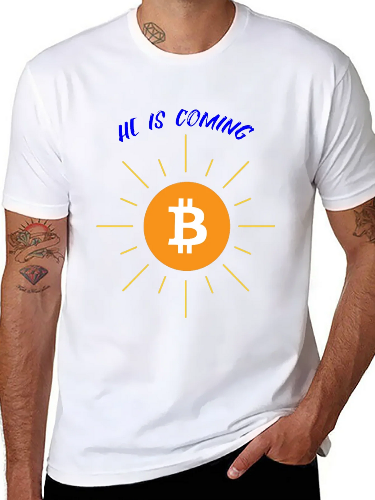 Bitcoin is Coming Graphic Tee - Crypto T-Shirt product image 7