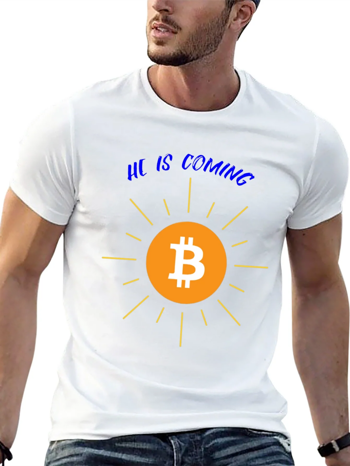 Bitcoin is Coming Graphic Tee - Crypto T-Shirt product image 12