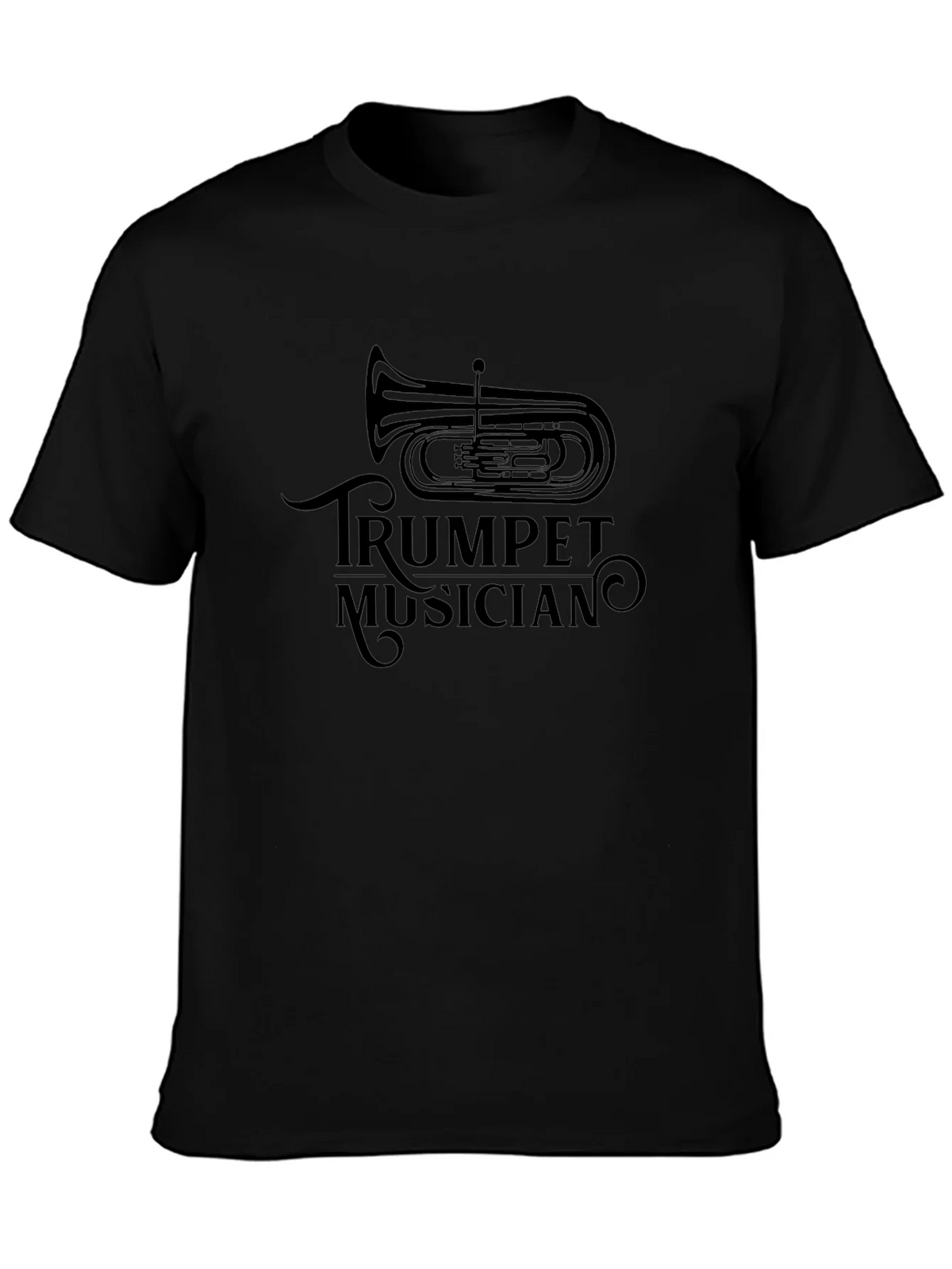 Trumpet Musician Black Graphic Tee product image 3