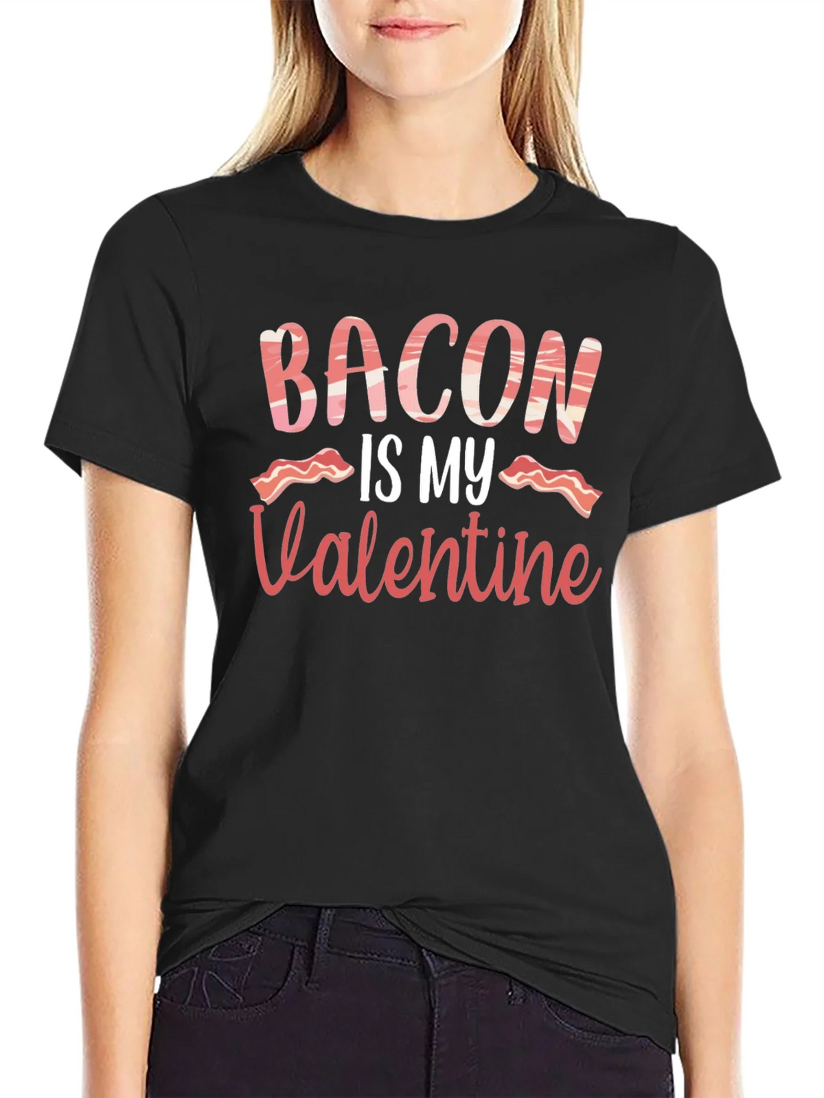 Bacon is My Valentine Graphic T-Shirt product image 2