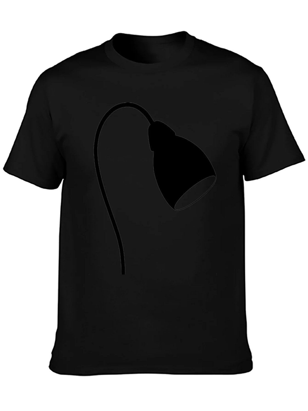 Modern Desk Lamp Graphic Tee - Black Cotton Casual Shirt product image 3