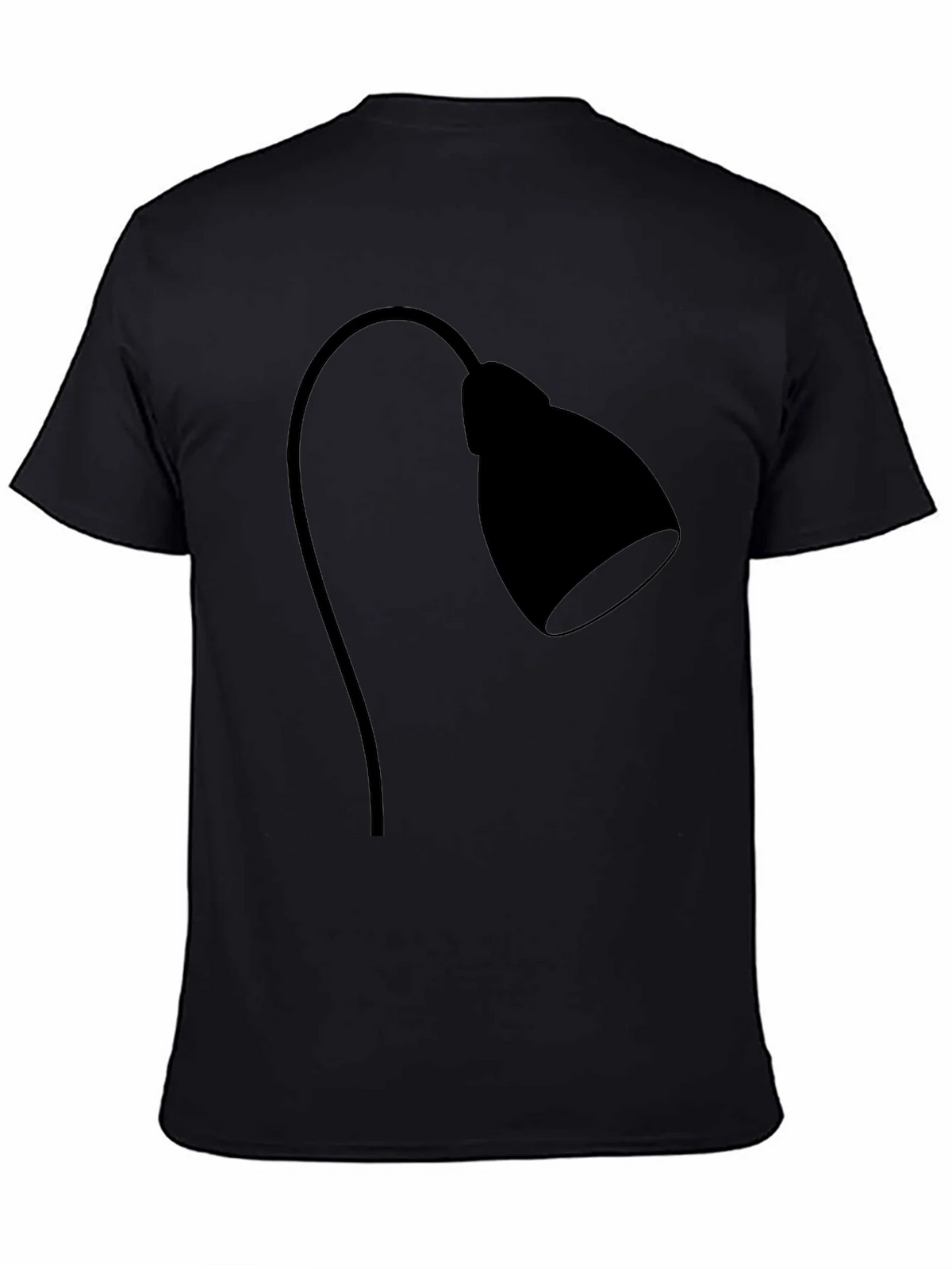 Modern Desk Lamp Graphic Tee - Black Cotton Casual Shirt product image 4
