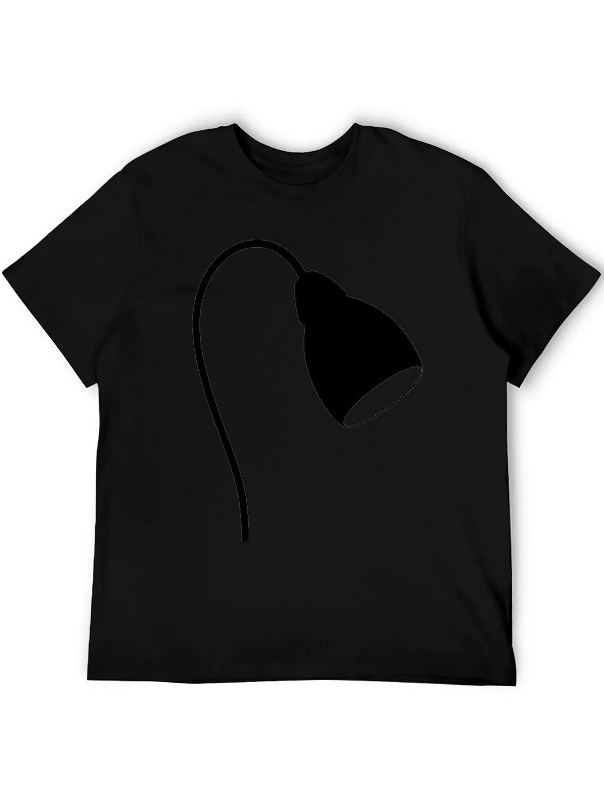 Modern Desk Lamp Graphic Tee - Black Cotton Casual Shirt product image 5