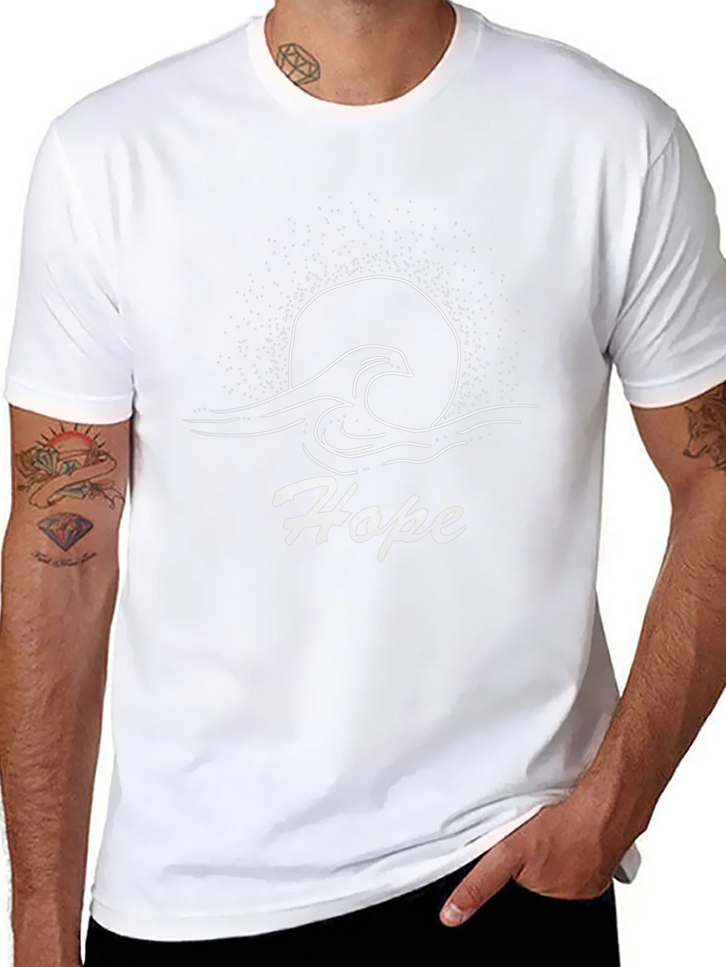 Hope Graphic Tee - Black Cotton T-Shirt product image 7