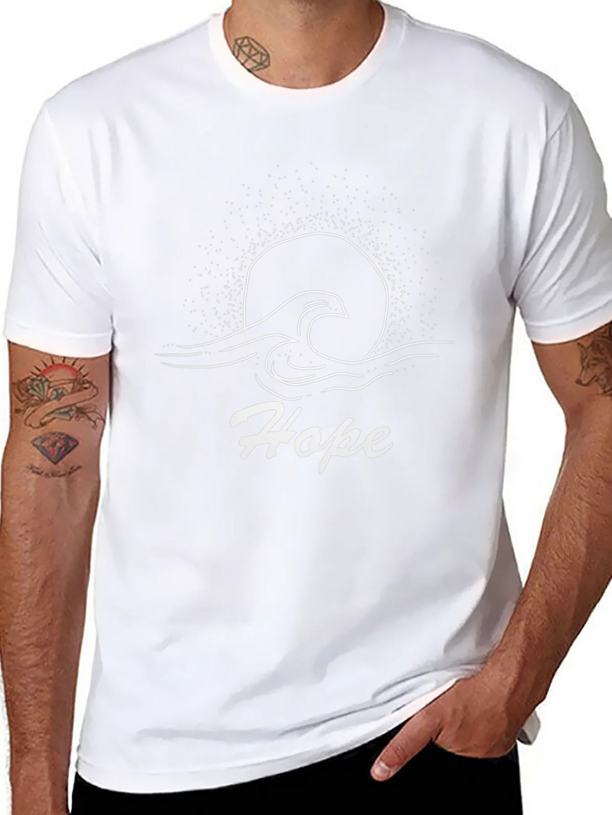 Hope Graphic Tee - Black Cotton T-Shirt product image 7