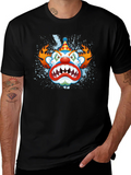 Creepy Clown Graphic Black T-Shirt product image 1