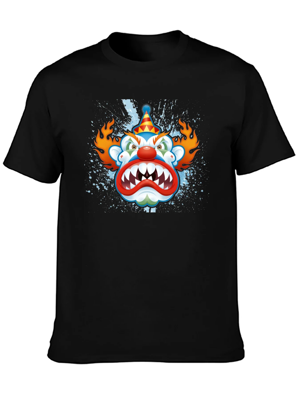 Creepy Clown Graphic Black T-Shirt product image 3