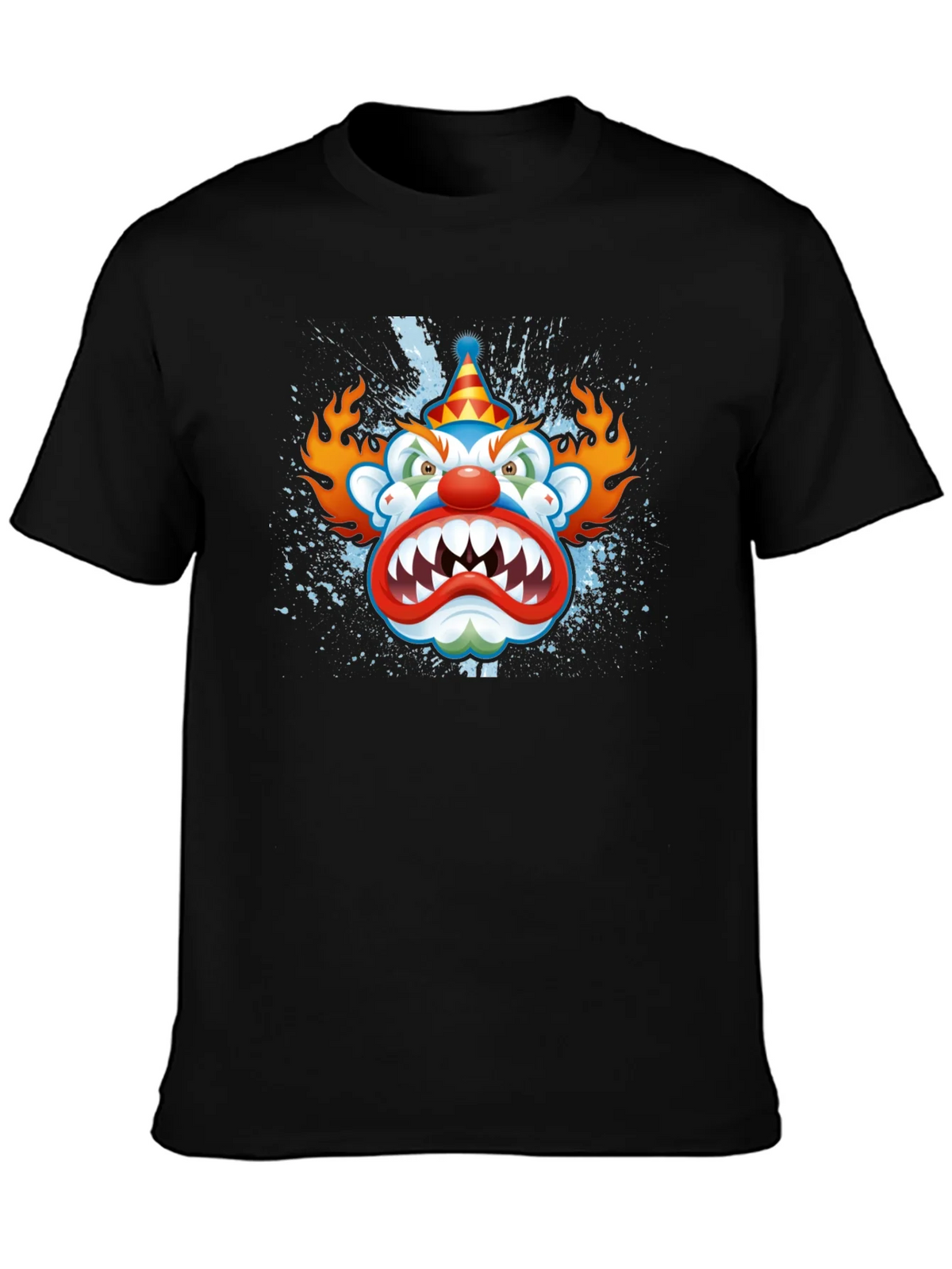 Creepy Clown Graphic Black T-Shirt product image 3