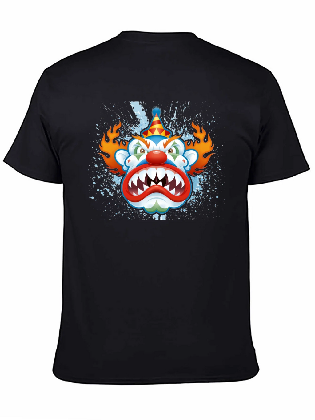 Creepy Clown Graphic Black T-Shirt product image 4