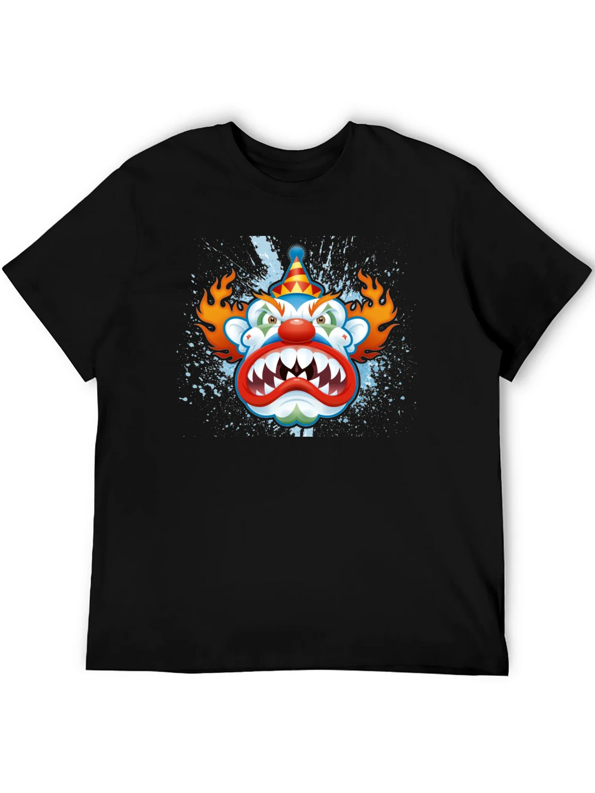 Creepy Clown Graphic Black T-Shirt product image 5