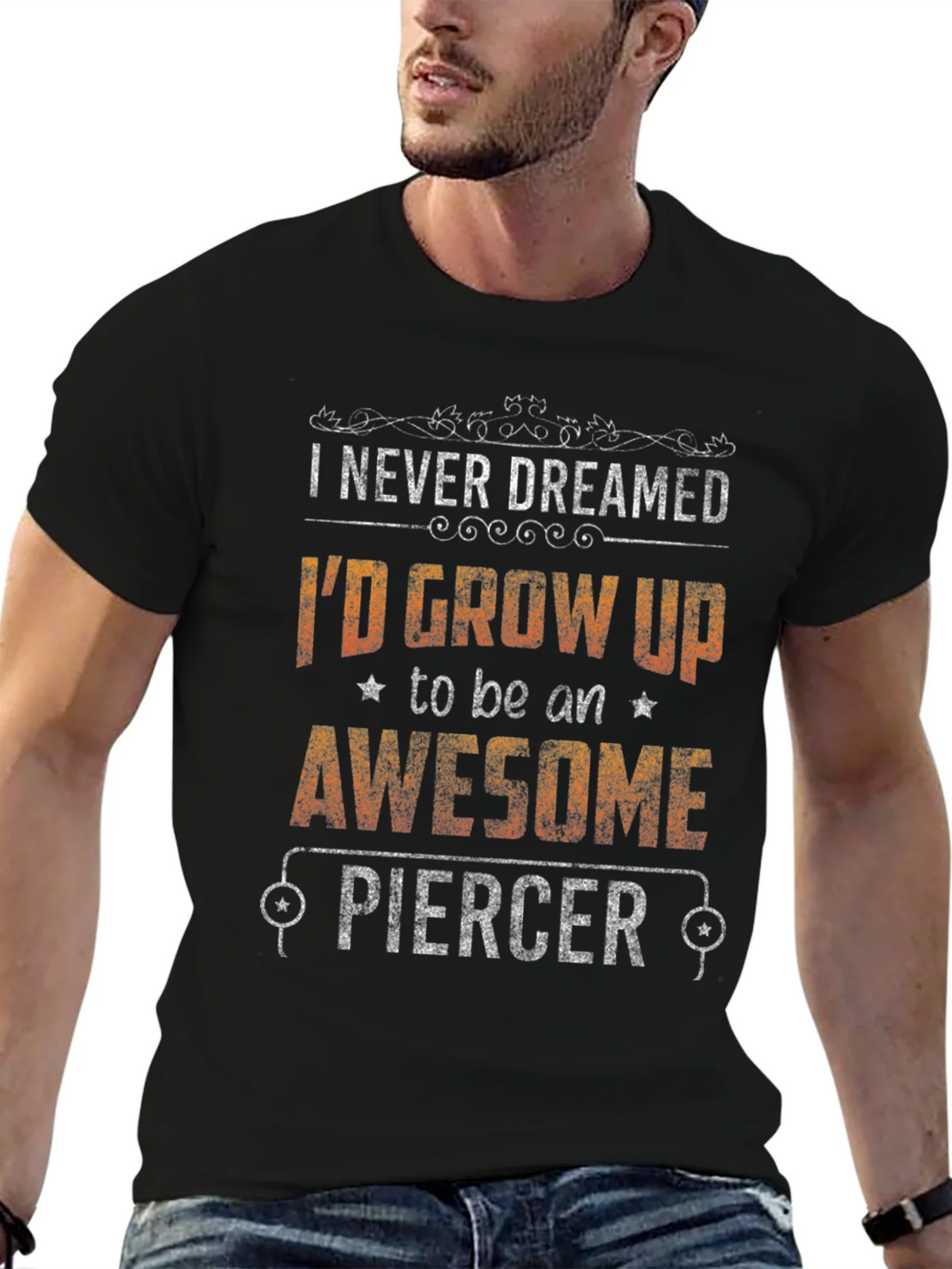Awesome Piercer Graphic Tee - Funny Job Pride T-Shirt product image 6