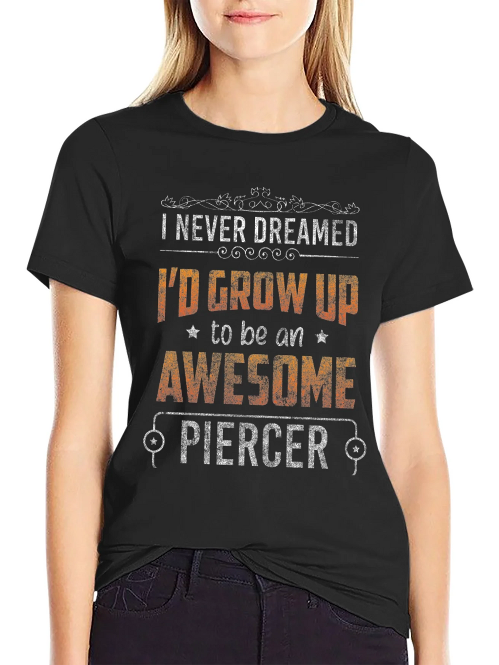 Awesome Piercer Graphic Tee - Funny Job Pride T-Shirt product image 2