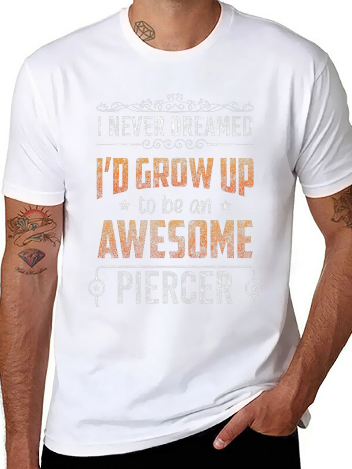 Awesome Piercer Graphic Tee - Funny Job Pride T-Shirt product image 7