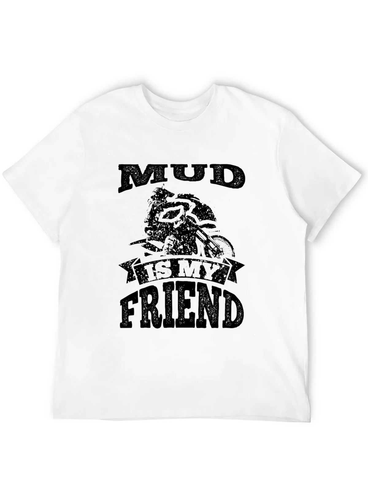 Mud Is My Friend Dirt Bike Black Graphic Tee product image 11