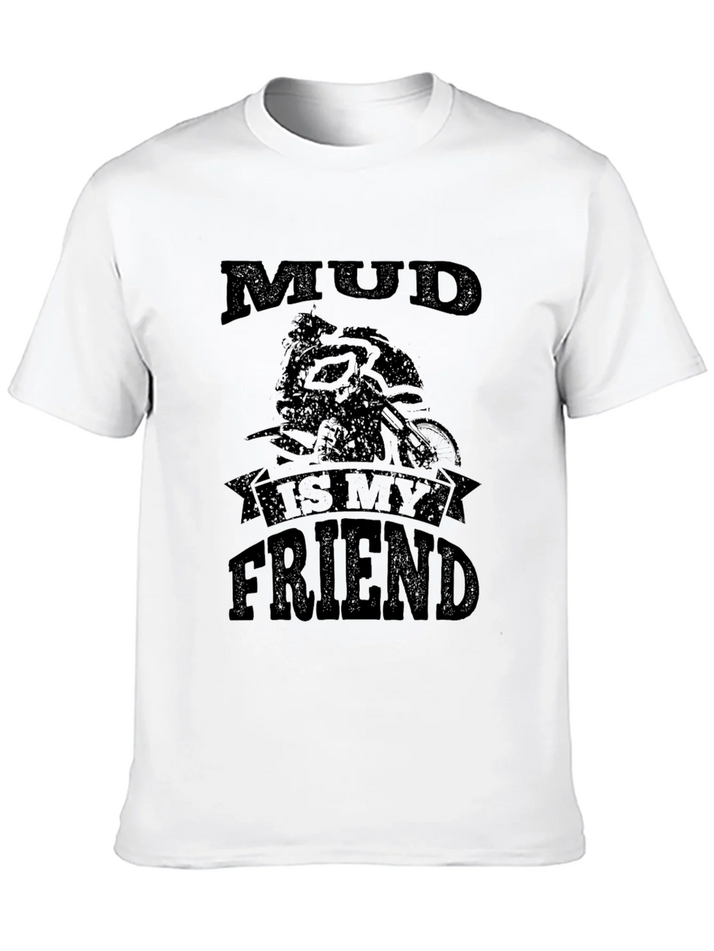 Mud Is My Friend Dirt Bike Black Graphic Tee product image 9