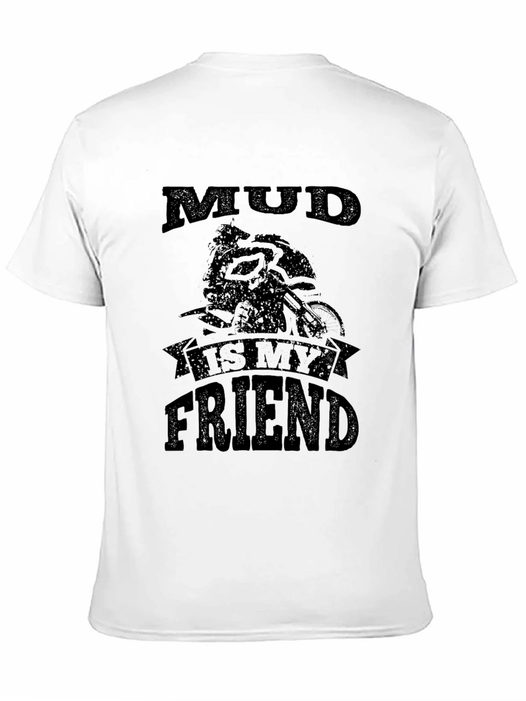Mud Is My Friend Dirt Bike Black Graphic Tee product image 10