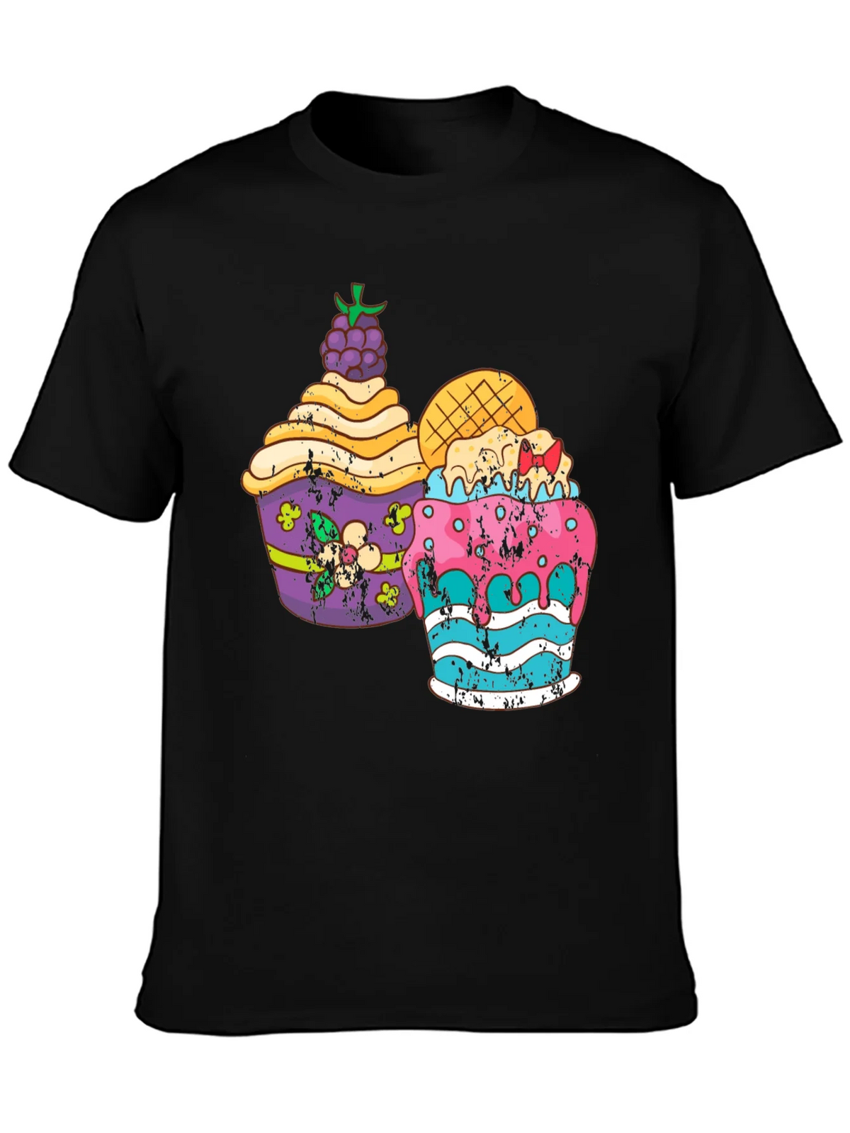 Fun Cupcake Graphic Tee - Black product image 3