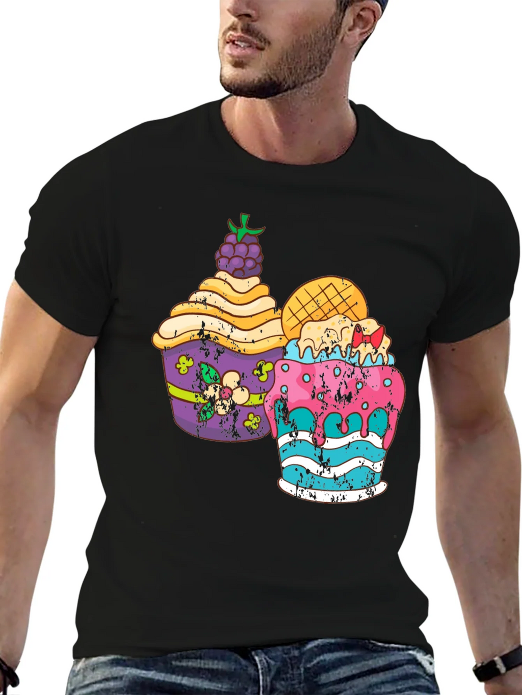 Fun Cupcake Graphic Tee - Black product image 6