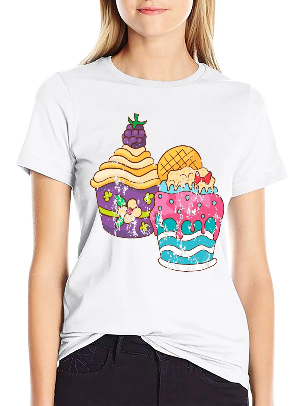 Fun Cupcake Graphic Tee - Black product image 8