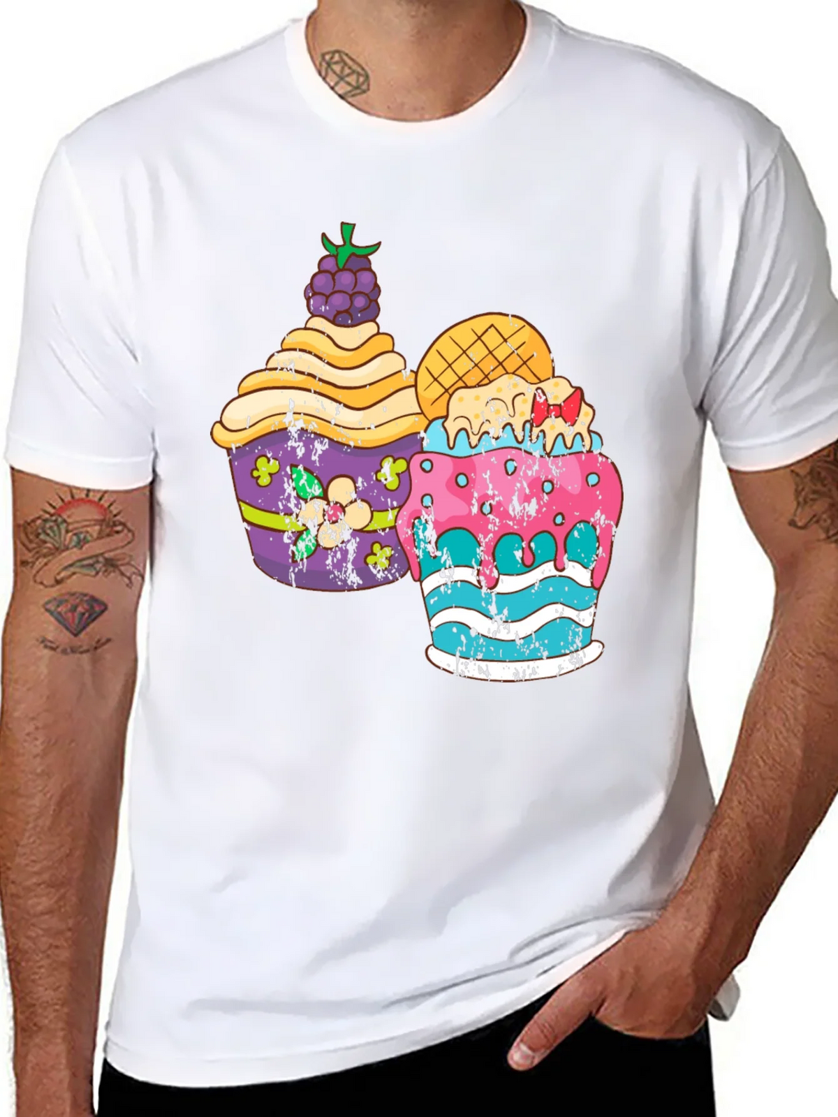 Fun Cupcake Graphic Tee - Black product image 7