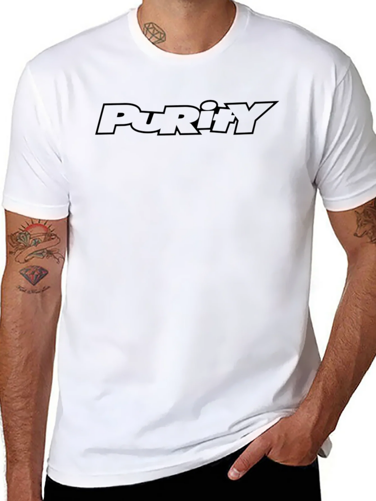 Purity Black T-Shirt - Modern Graphic Tee product image 7