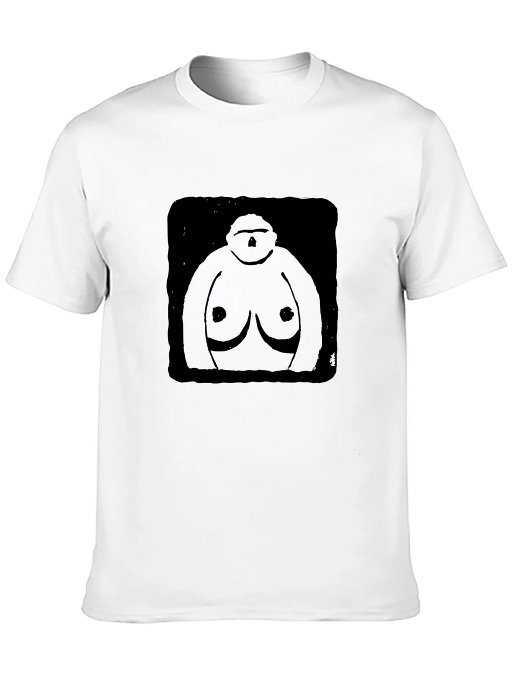 Black Graphic T-Shirt - Abstract Figure Design product image 8