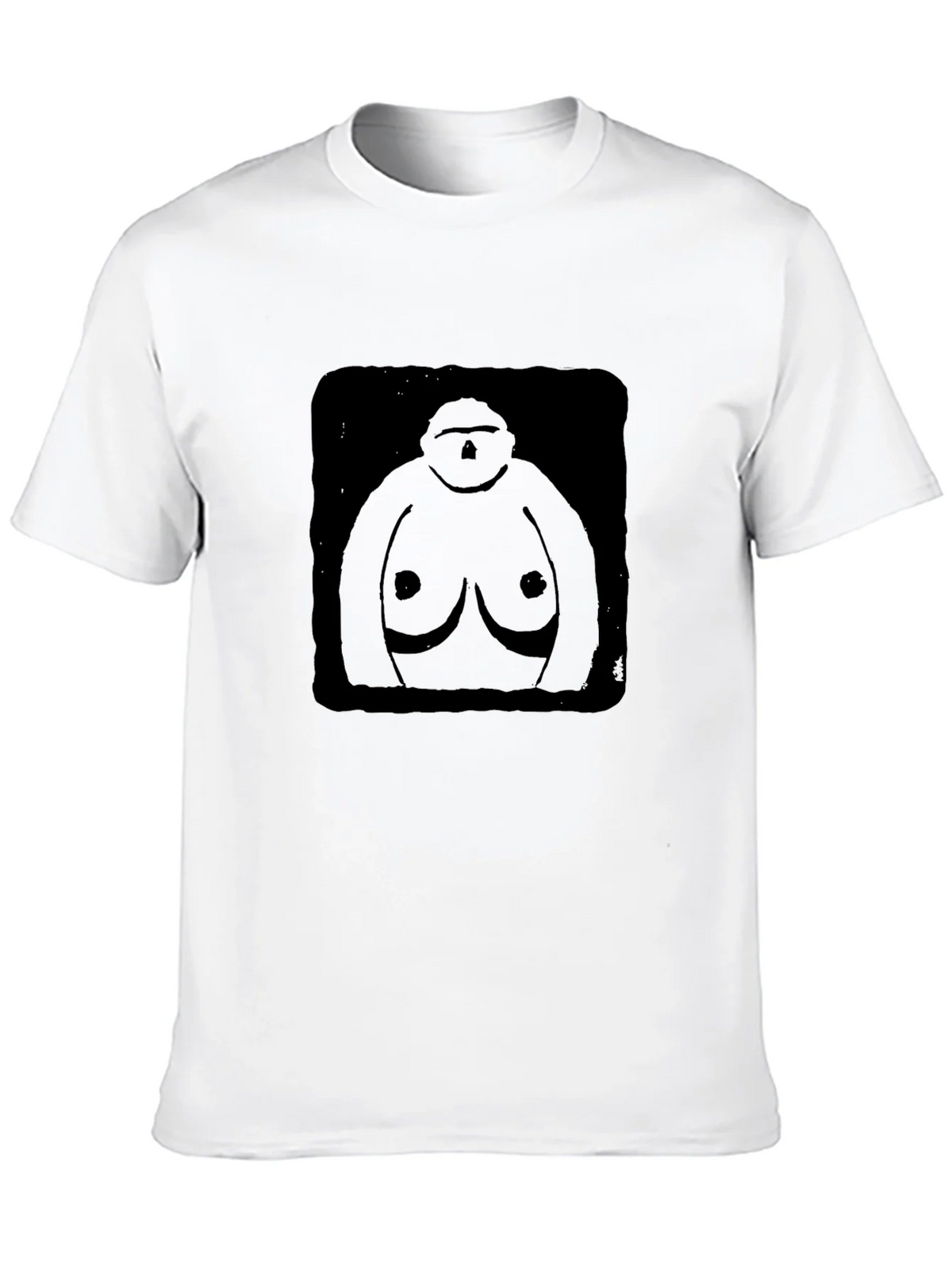 Black Graphic T-Shirt - Abstract Figure Design product image 8