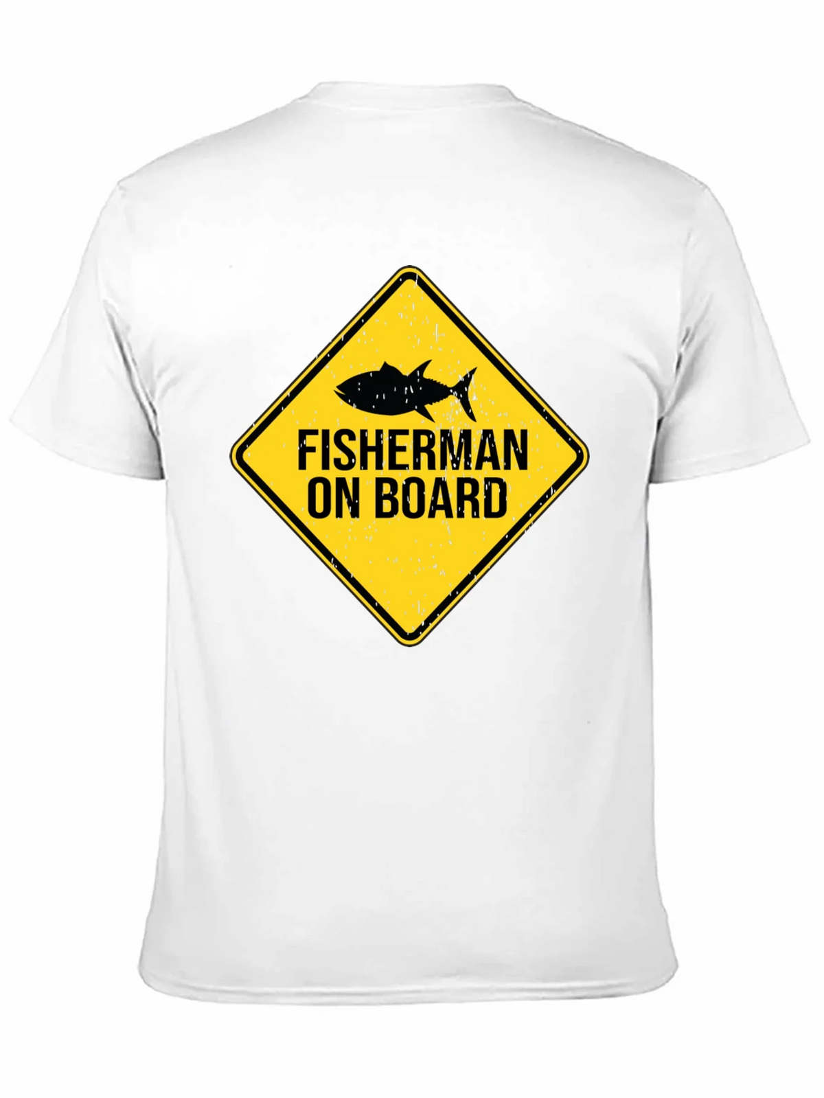Fisherman On Board Black Cotton T-Shirt product image 10