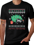 Meowy Christmas Cat T-Shirt - Festive Holiday Tee product image 1