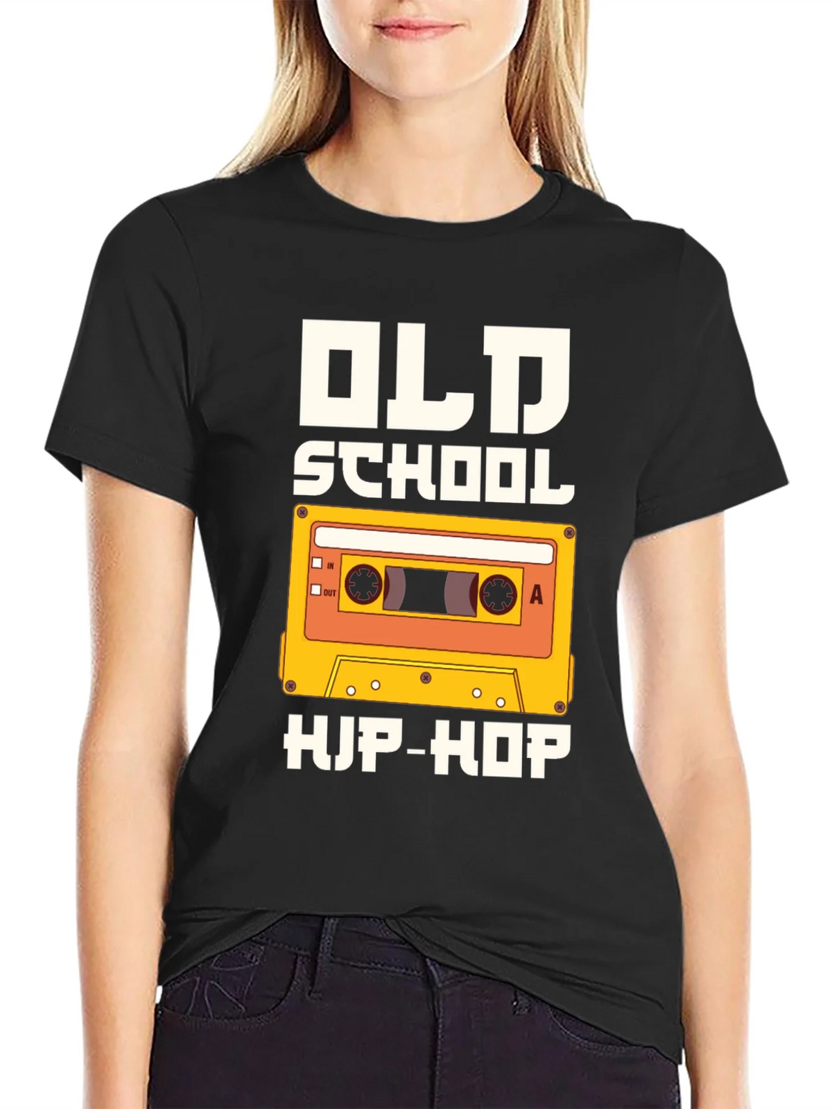 Old School Hip-Hop Graphic Tee - Black product image 2