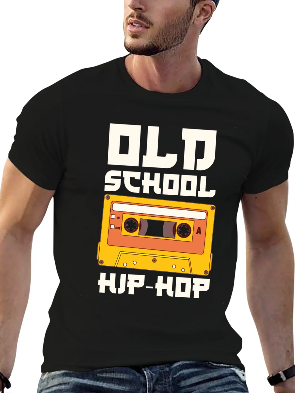 Old School Hip-Hop Graphic Tee - Black product image 6