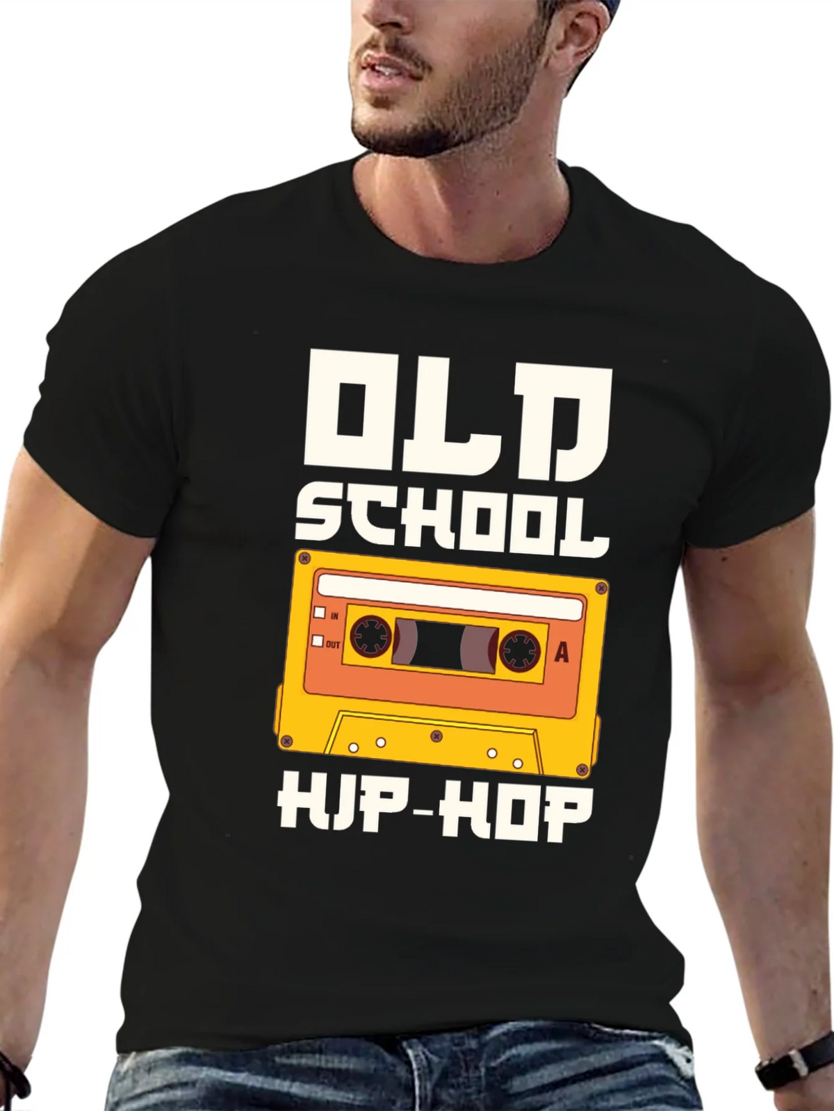 Old School Hip-Hop Graphic Tee - Black product image 6