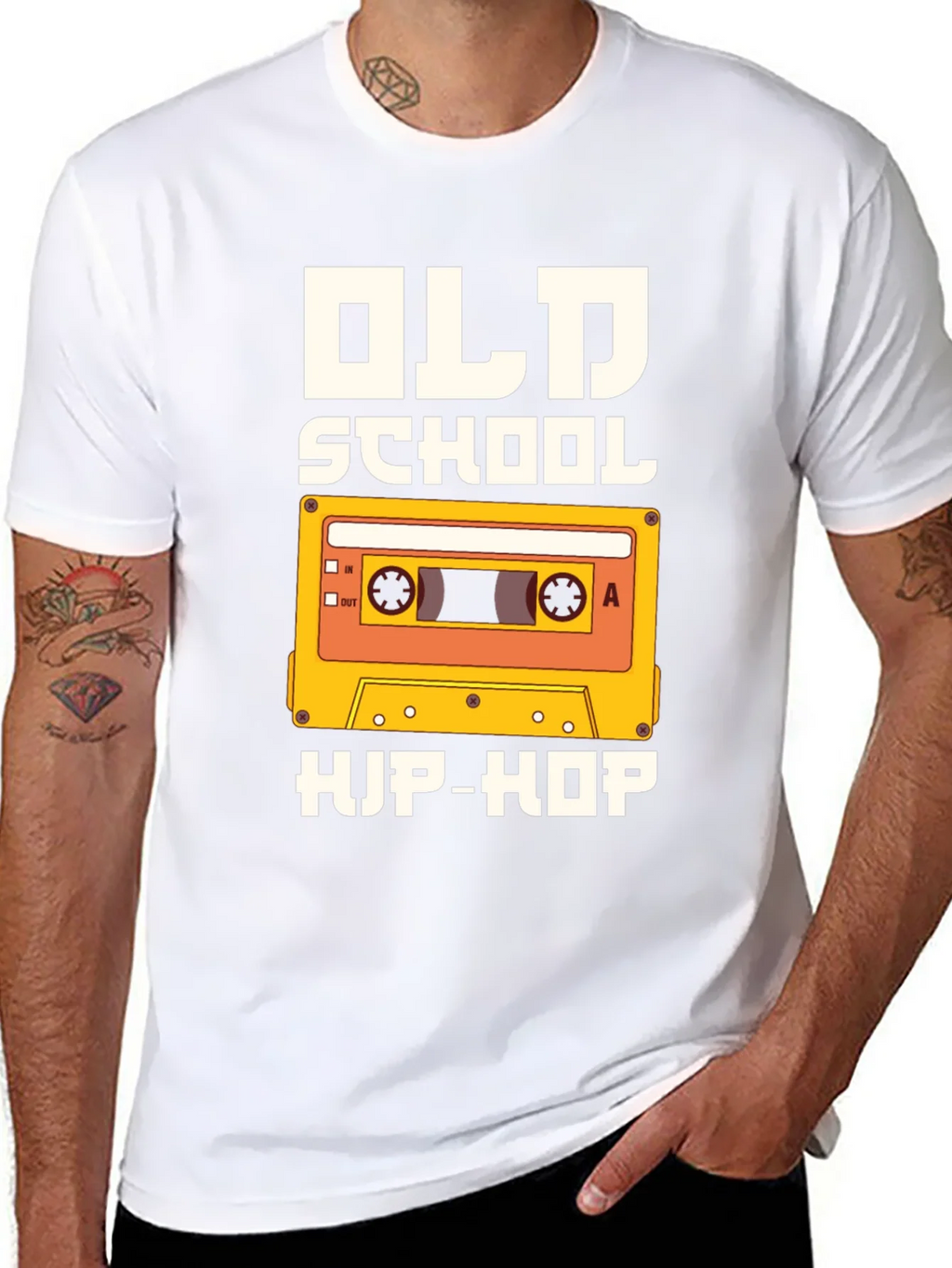Old School Hip-Hop Graphic Tee - Black product image 7