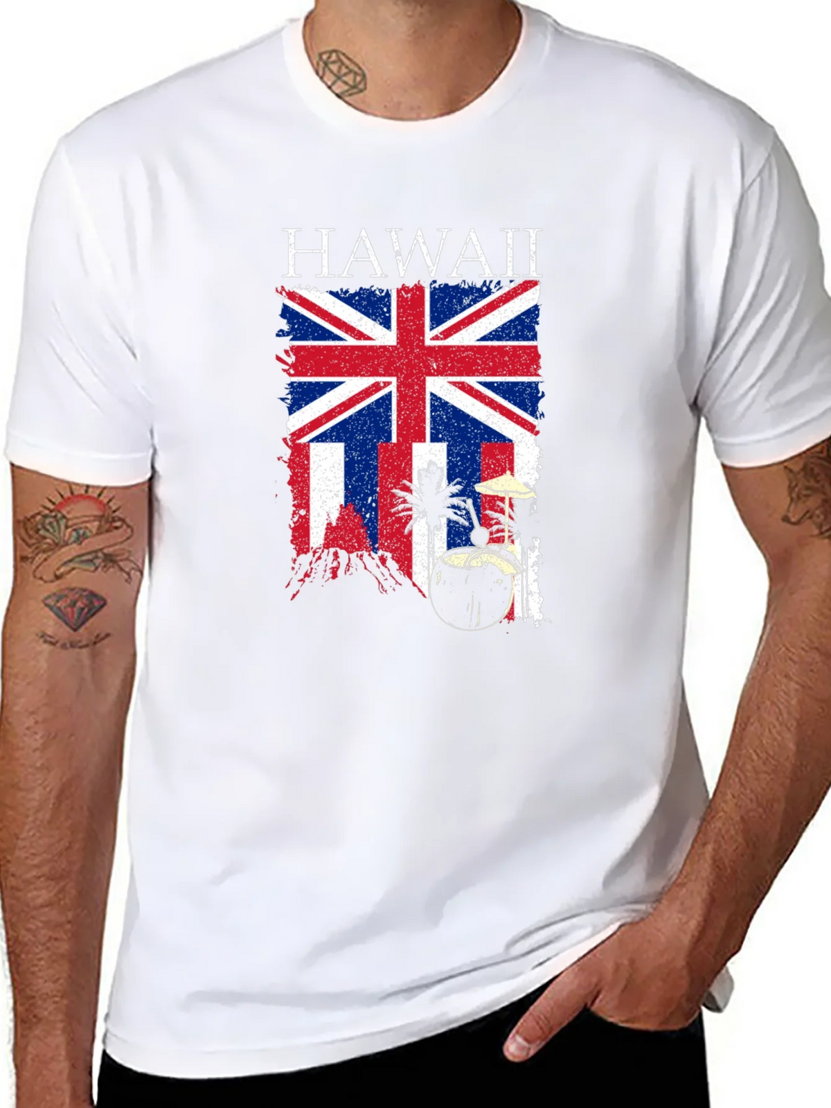 Hawaii UK Flag Graphic T-Shirt product image 7