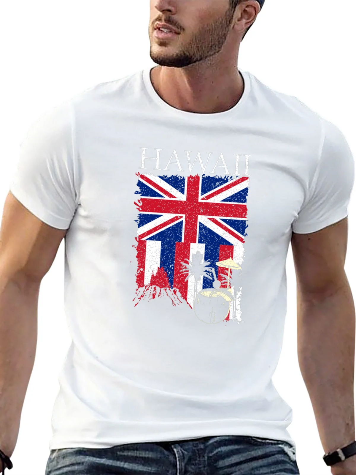 Hawaii UK Flag Graphic T-Shirt product image 12