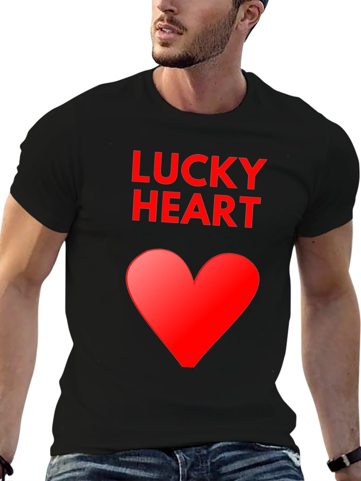 Lucky Heart Graphic Tee - Soft Cotton Blend product image 6