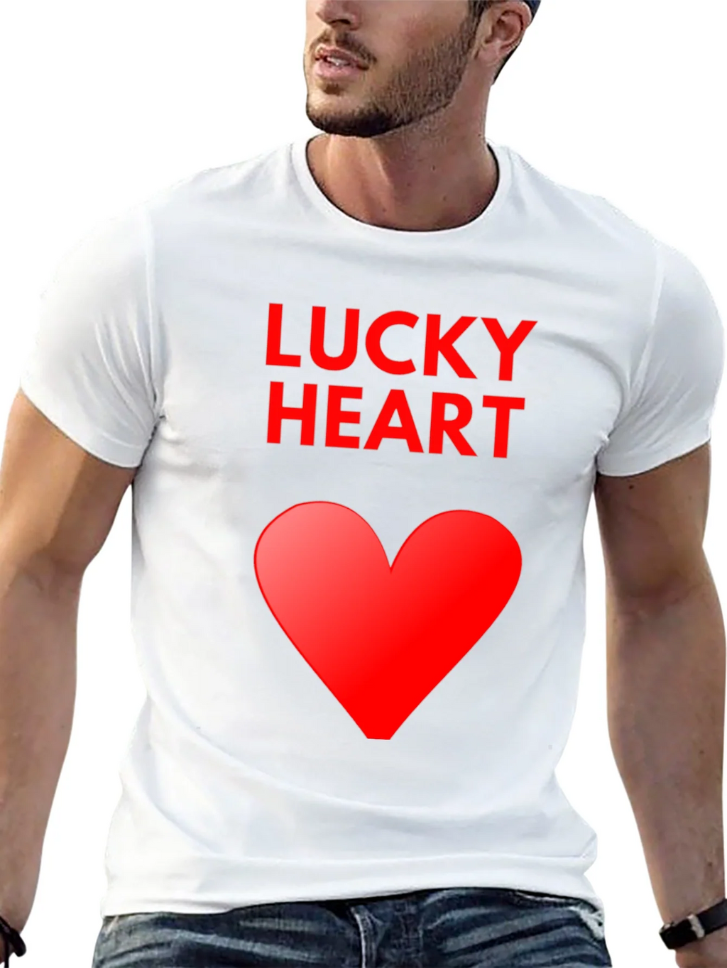 Lucky Heart Graphic Tee - Soft Cotton Blend product image 12