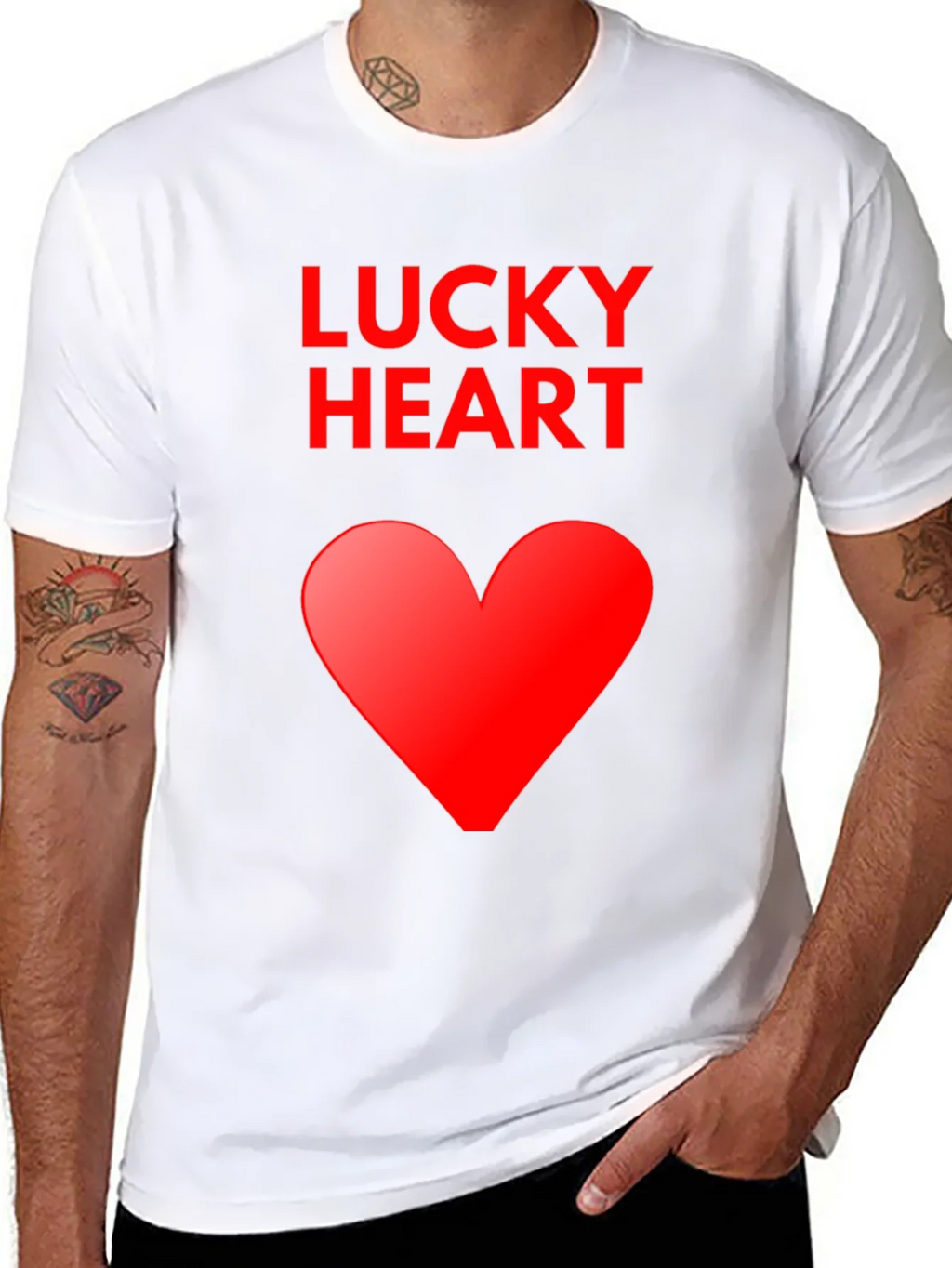Lucky Heart Graphic Tee - Soft Cotton Blend product image 7