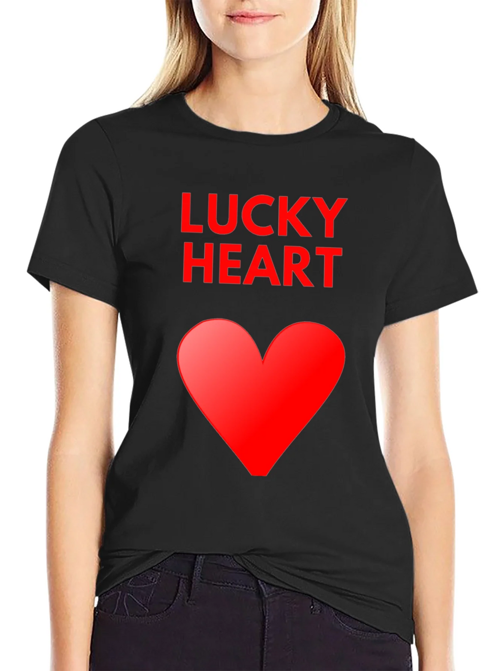 Lucky Heart Graphic Tee - Soft Cotton Blend product image 2